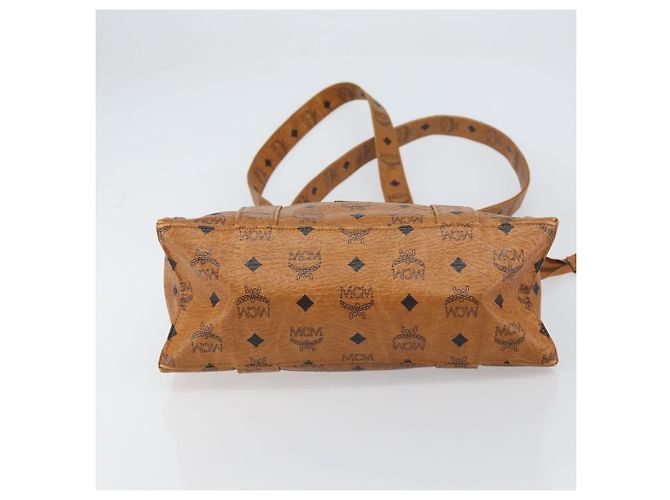 Borsa tote MCM Logogram Vicetos in pelle PVC marrone e oro Auth bs31511 D'oro - vista 5