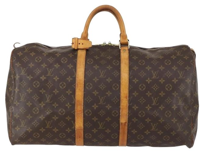 LOUIS VUITTON Borsa Boston Monogram Keepall 55 M41424 LV Auth 152783 Monogramma - vista 13