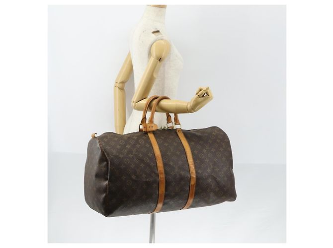 LOUIS VUITTON Borsa Boston Monogram Keepall 55 M41424 LV Auth 152783 Monogramma - vista 23