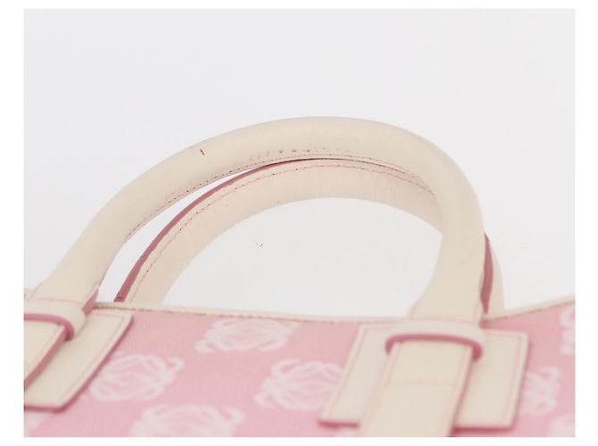 LOEWE Borsa a Mano Anagram in Tela Rosa Argento Auth yk19791 - vista 14