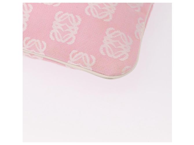 LOEWE Borsa a Mano Anagram in Tela Rosa Argento Auth yk19791 - vista 17