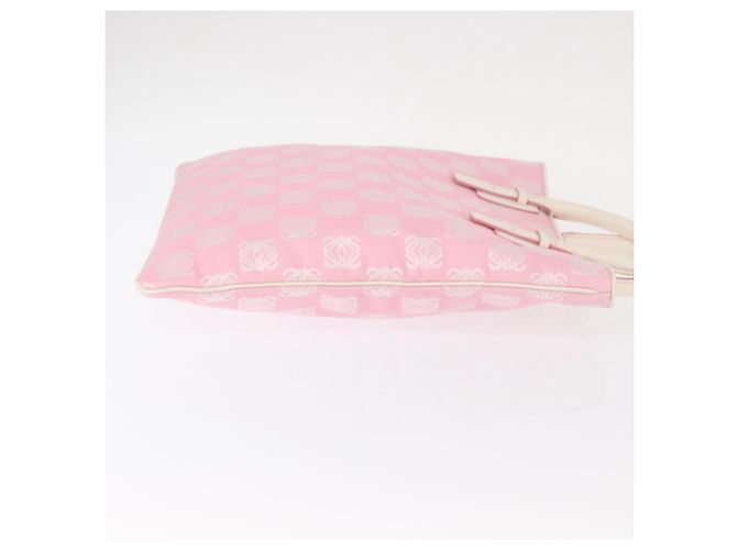 LOEWE Borsa a Mano Anagram in Tela Rosa Argento Auth yk19791 - vista 3