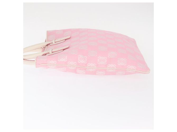 LOEWE Borsa a Mano Anagram in Tela Rosa Argento Auth yk19791 - vista 4