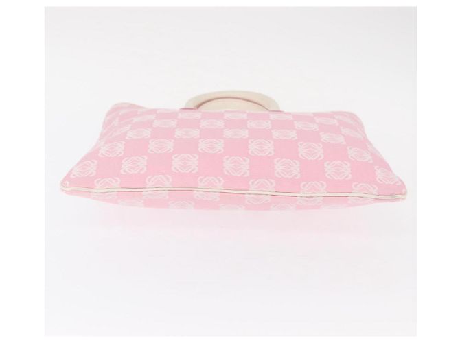 LOEWE Borsa a Mano Anagram in Tela Rosa Argento Auth yk19791 - vista 5