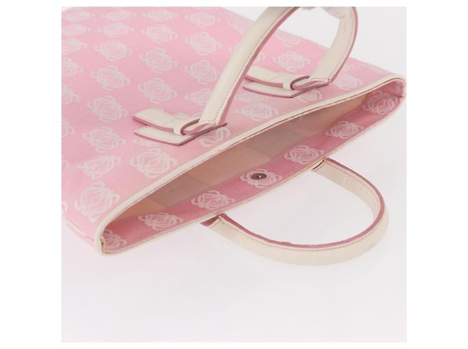 LOEWE Borsa a Mano Anagram in Tela Rosa Argento Auth yk19791 - vista 6
