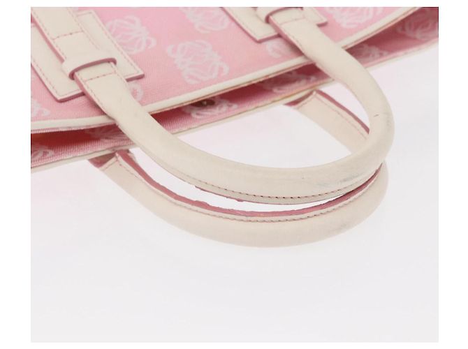 LOEWE Borsa a Mano Anagram in Tela Rosa Argento Auth yk19791 - vista 7