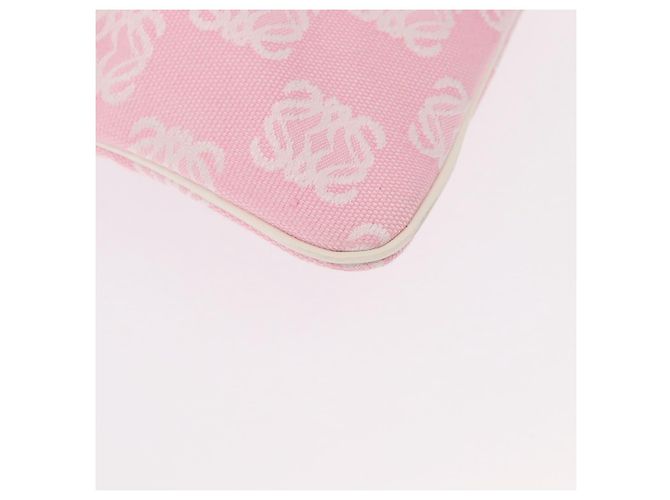 LOEWE Borsa a Mano Anagram in Tela Rosa Argento Auth yk19791 - vista 9
