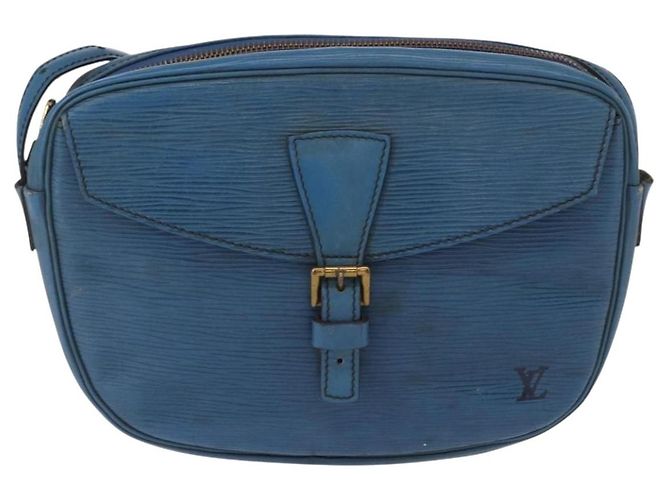 LOUIS VUITTON Borsa a Spalla Epi Jeune Fille MM Blu Toledo M52155 LV Auth 152333 - vista 13