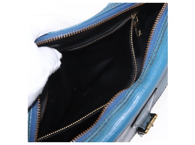 LOUIS VUITTON Borsa a Spalla Epi Jeune Fille MM Blu Toledo M52155 LV Auth 152333 - vista 23