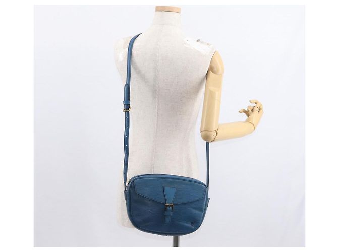LOUIS VUITTON Borsa a Spalla Epi Jeune Fille MM Blu Toledo M52155 LV Auth 152333 - vista 24