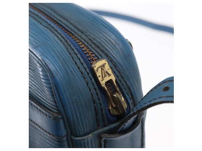 LOUIS VUITTON Borsa a Spalla Epi Jeune Fille MM Blu Toledo M52155 LV Auth 152333 - vista 9