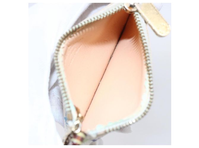 LOUIS VUITTON Monogramm Multicolor Pochette Cles Tasche Weiß M92655 Auth 152602 - Ansicht 11