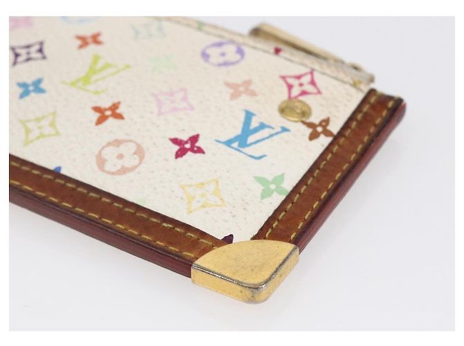 LOUIS VUITTON Monogramm Multicolor Pochette Cles Tasche Weiß M92655 Auth 152602 - Ansicht 15