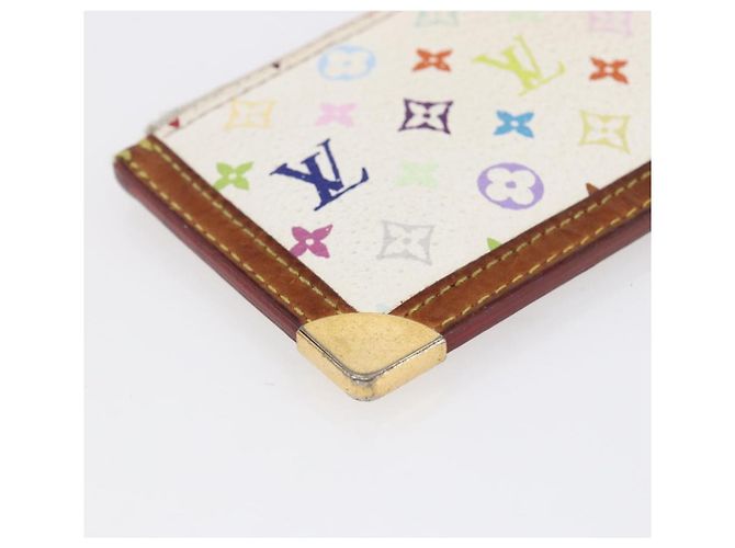 LOUIS VUITTON Monogramm Multicolor Pochette Cles Tasche Weiß M92655 Auth 152602 - Ansicht 16