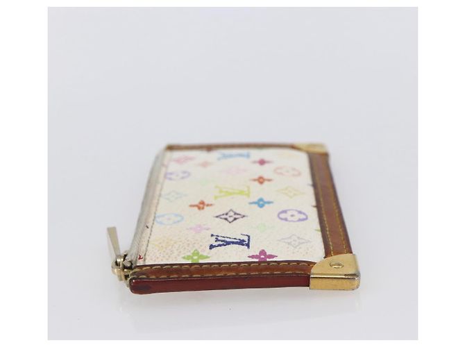 LOUIS VUITTON Monogramm Multicolor Pochette Cles Tasche Weiß M92655 Auth 152602 - Ansicht 3