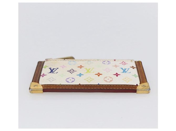 LOUIS VUITTON Monogramm Multicolor Pochette Cles Tasche Weiß M92655 Auth 152602 - Ansicht 6