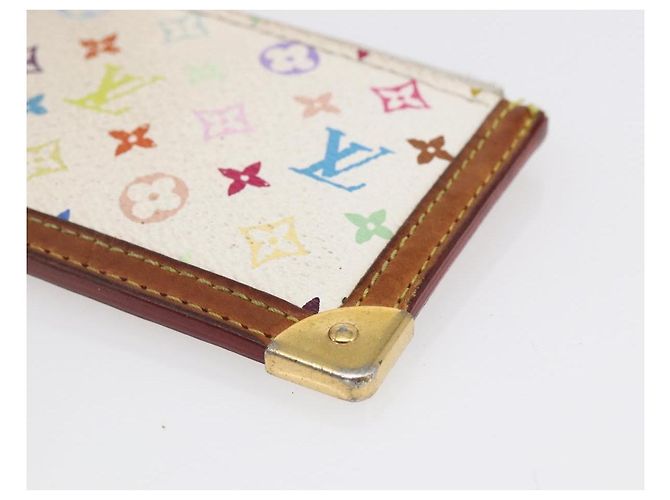 LOUIS VUITTON Monogramm Multicolor Pochette Cles Tasche Weiß M92655 Auth 152602 - Ansicht 7