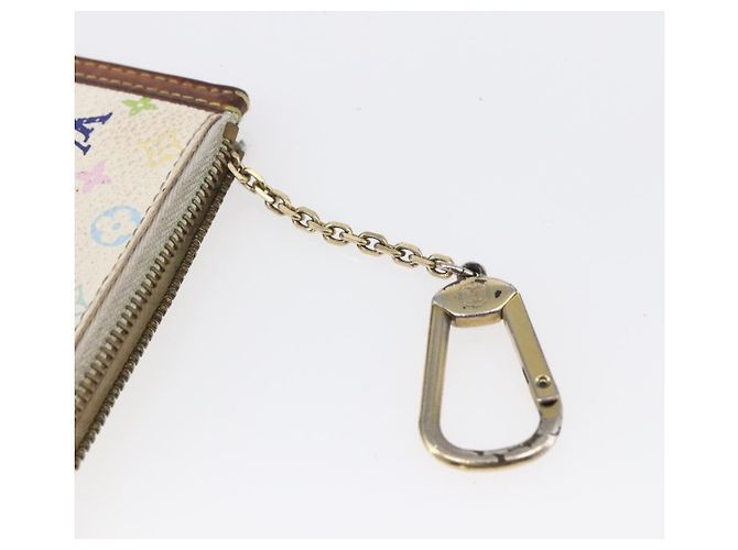 LOUIS VUITTON Monogramm Multicolor Pochette Cles Tasche Weiß M92655 Auth 152602 - Ansicht 9