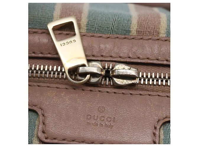 Borsa a mano GUCCI GG Canvas Sherry Line 2way Beige Oro 269876 Auth 152562 D'oro - vista 10