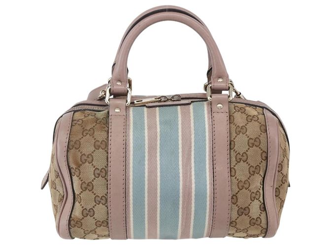 Borsa a mano GUCCI GG Canvas Sherry Line 2way Beige Oro 269876 Auth 152562 D'oro - vista 13