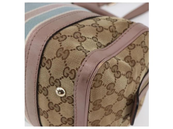 Borsa a mano GUCCI GG Canvas Sherry Line 2way Beige Oro 269876 Auth 152562 D'oro - vista 17