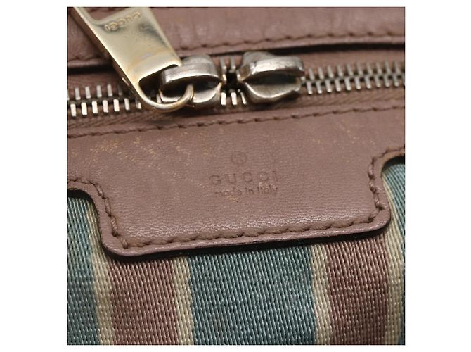 Borsa a mano GUCCI GG Canvas Sherry Line 2way Beige Oro 269876 Auth 152562 D'oro - vista 19