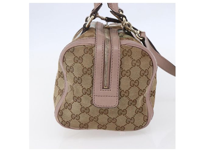 Borsa a mano GUCCI GG Canvas Sherry Line 2way Beige Oro 269876 Auth 152562 D'oro - vista 3