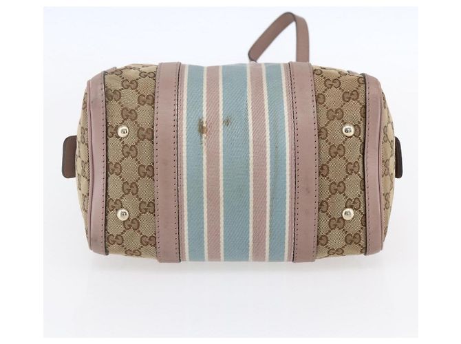 Borsa a mano GUCCI GG Canvas Sherry Line 2way Beige Oro 269876 Auth 152562 D'oro - vista 5