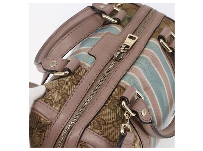 Borsa a mano GUCCI GG Canvas Sherry Line 2way Beige Oro 269876 Auth 152562 D'oro - vista 6