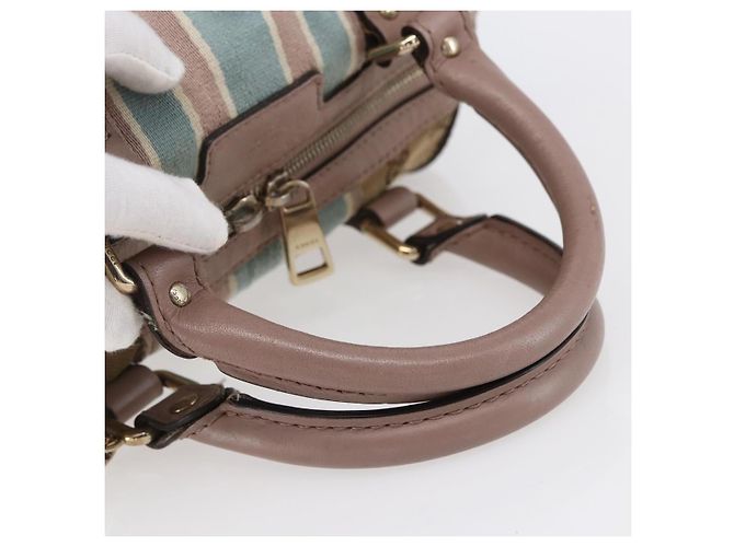 Borsa a mano GUCCI GG Canvas Sherry Line 2way Beige Oro 269876 Auth 152562 D'oro - vista 7