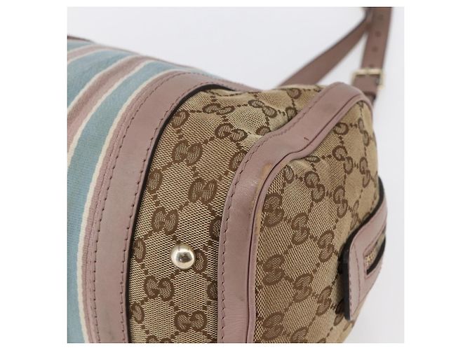 Borsa a mano GUCCI GG Canvas Sherry Line 2way Beige Oro 269876 Auth 152562 D'oro - vista 9