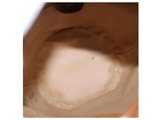 Céline Borsa a spalla in tela Macadam CELINE in pelle PVC marrone oro Auth 152579 D'oro - vista 11