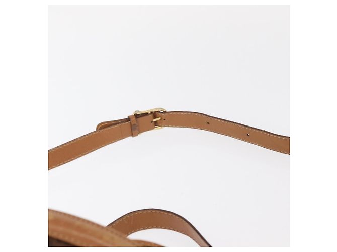 Céline Borsa a spalla in tela Macadam CELINE in pelle PVC marrone oro Auth 152579 D'oro - vista 14