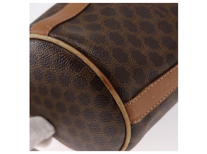Céline Borsa a spalla in tela Macadam CELINE in pelle PVC marrone oro Auth 152579 D'oro - vista 15