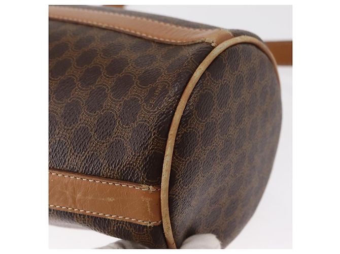 Céline Borsa a spalla in tela Macadam CELINE in pelle PVC marrone oro Auth 152579 D'oro - vista 16