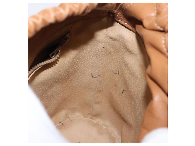 Céline Borsa a spalla in tela Macadam CELINE in pelle PVC marrone oro Auth 152579 D'oro - vista 19