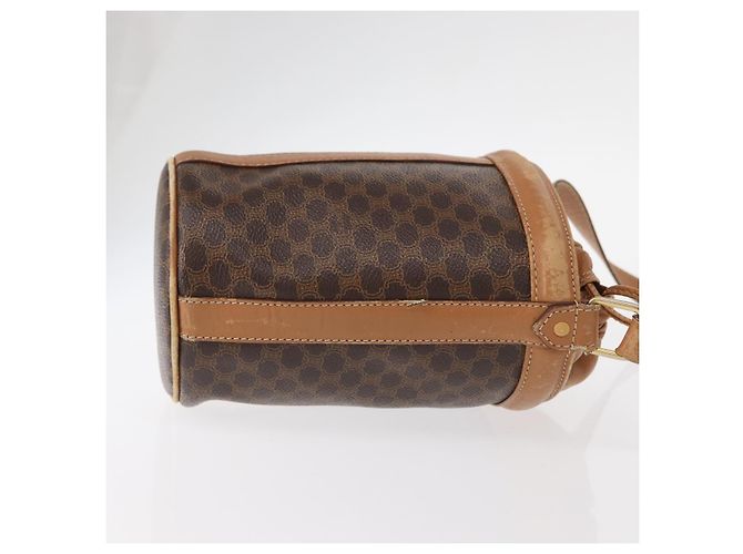 Céline Borsa a spalla in tela Macadam CELINE in pelle PVC marrone oro Auth 152579 D'oro - vista 3