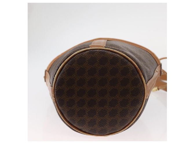 Céline Borsa a spalla in tela Macadam CELINE in pelle PVC marrone oro Auth 152579 D'oro - vista 5