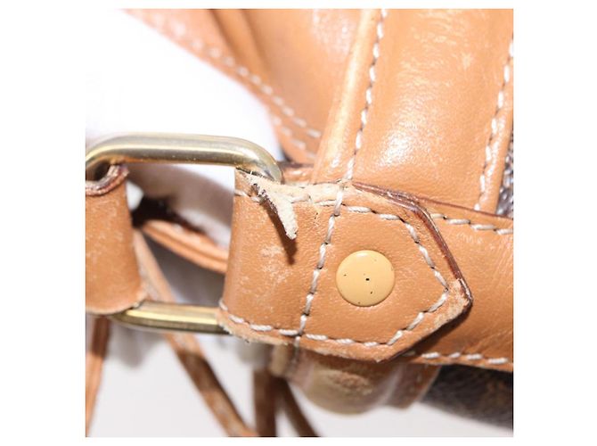 Céline Borsa a spalla in tela Macadam CELINE in pelle PVC marrone oro Auth 152579 D'oro - vista 9