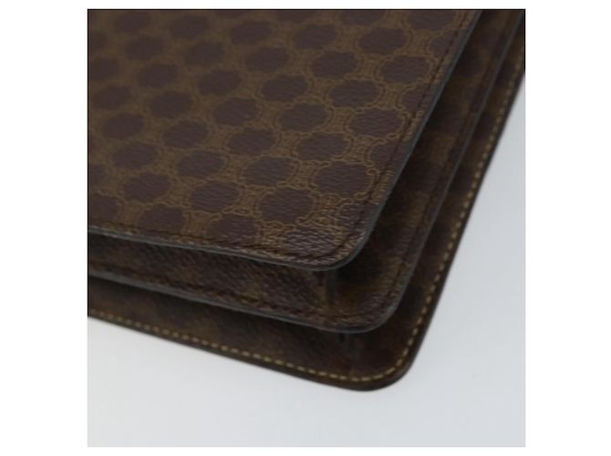 Céline Bolsa de mão em lona Macadam CELINE em couro PVC marrom dourado Auth ar13810 - vista 12