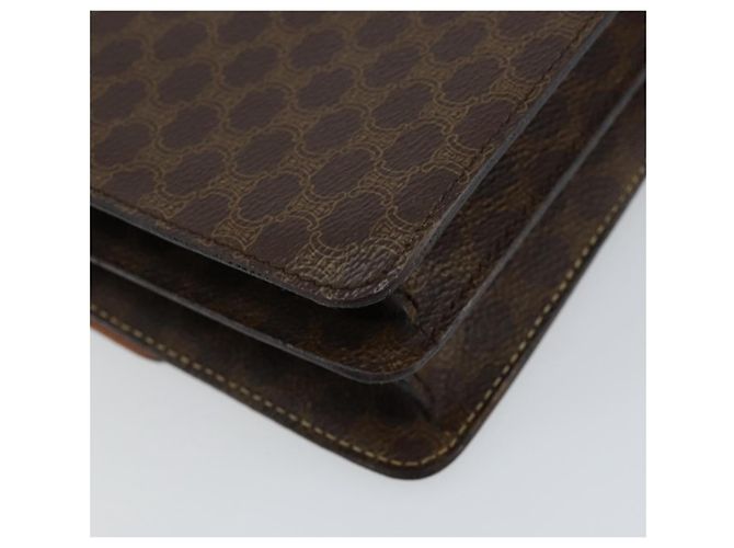 Céline Bolsa de mão em lona Macadam CELINE em couro PVC marrom dourado Auth ar13810 - vista 13