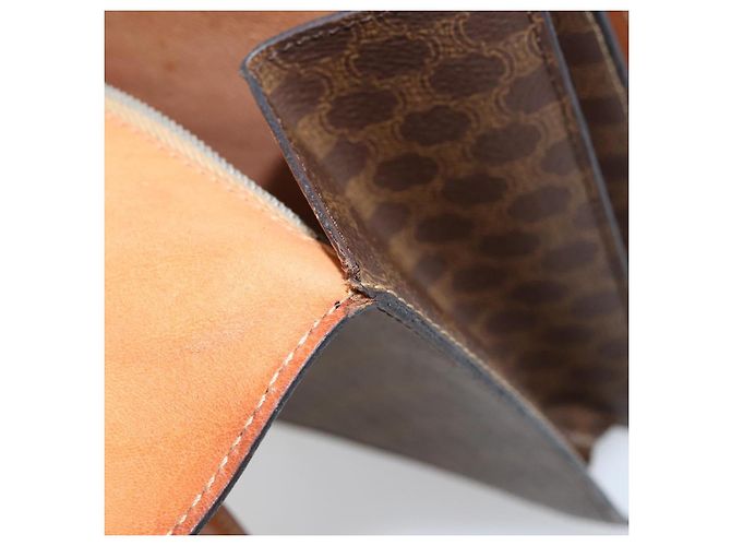 Céline Bolsa de mão em lona Macadam CELINE em couro PVC marrom dourado Auth ar13810 - vista 16