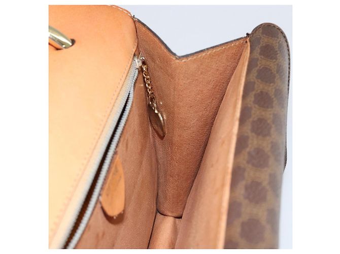 Céline Bolsa de mão em lona Macadam CELINE em couro PVC marrom dourado Auth ar13810 - vista 19