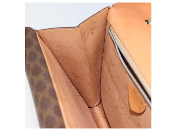 Céline Bolsa de mão em lona Macadam CELINE em couro PVC marrom dourado Auth ar13810 - vista 20