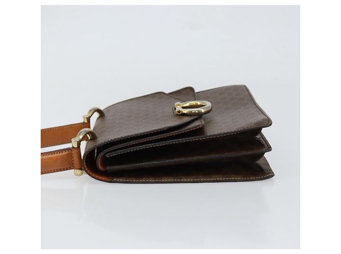 Céline Bolsa de mão em lona Macadam CELINE em couro PVC marrom dourado Auth ar13810 - vista 5