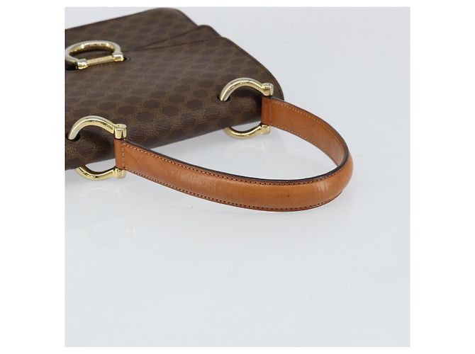 Céline Bolsa de mão em lona Macadam CELINE em couro PVC marrom dourado Auth ar13810 - vista 7