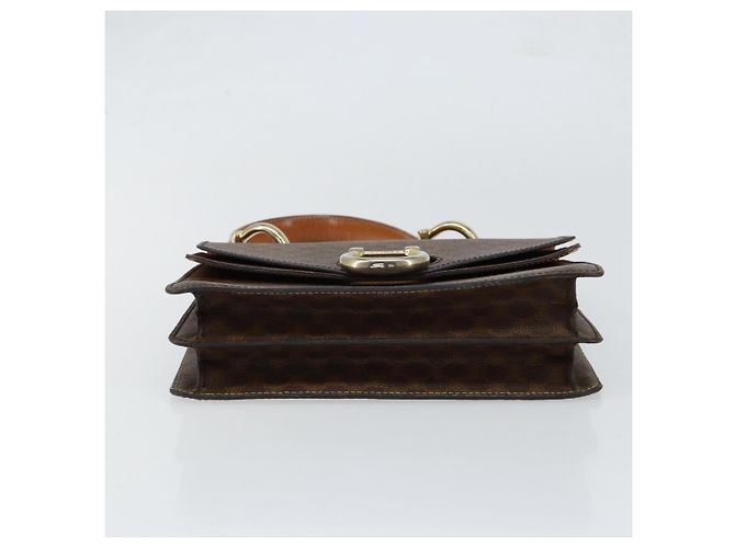 Céline Bolsa de mão em lona Macadam CELINE em couro PVC marrom dourado Auth ar13810 - vista 9