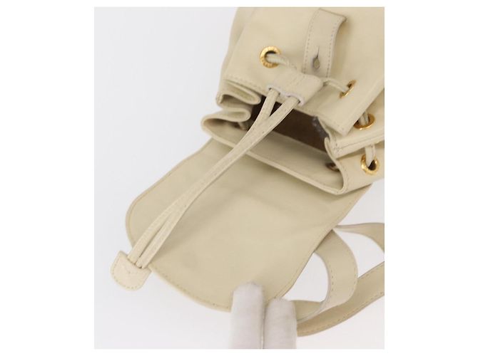 Zaino in pelle Gucci Bamboo bianco e oro 003 2058 0030 Auth BA7971 D'oro - vista 18