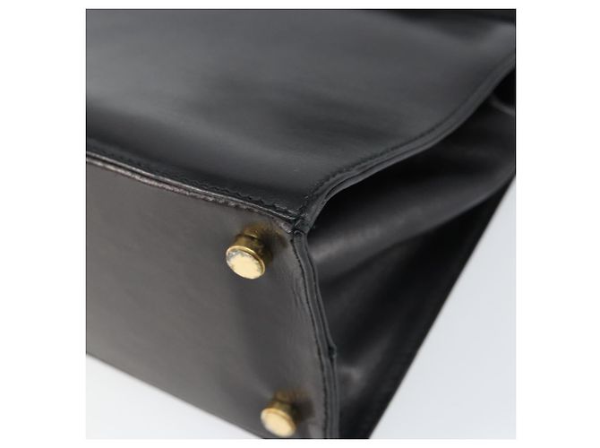 Borsa a mano Vala in pelle nera e oro Salvatore Ferragamo Auth gh1245 Nero D'oro - vista 10