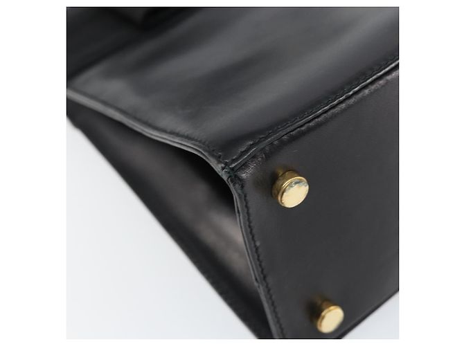 Borsa a mano Vala in pelle nera e oro Salvatore Ferragamo Auth gh1245 Nero D'oro - vista 11